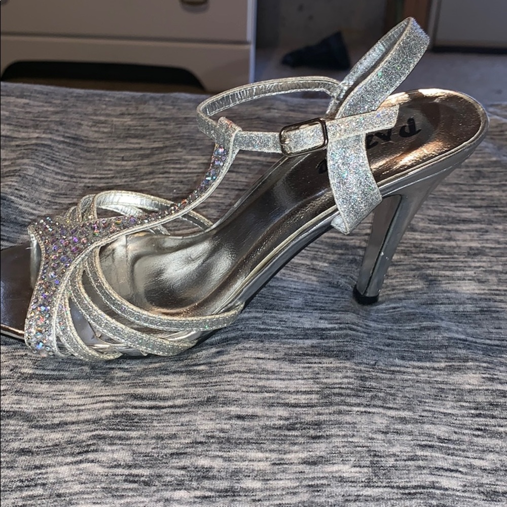 Silver Rhinestone Heels - Picture 3 of 4